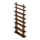 Sculptural wengé slat bookcase (Europe, 1960s).