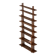 Sculptural wengé slat bookcase (Europe, 1960s).