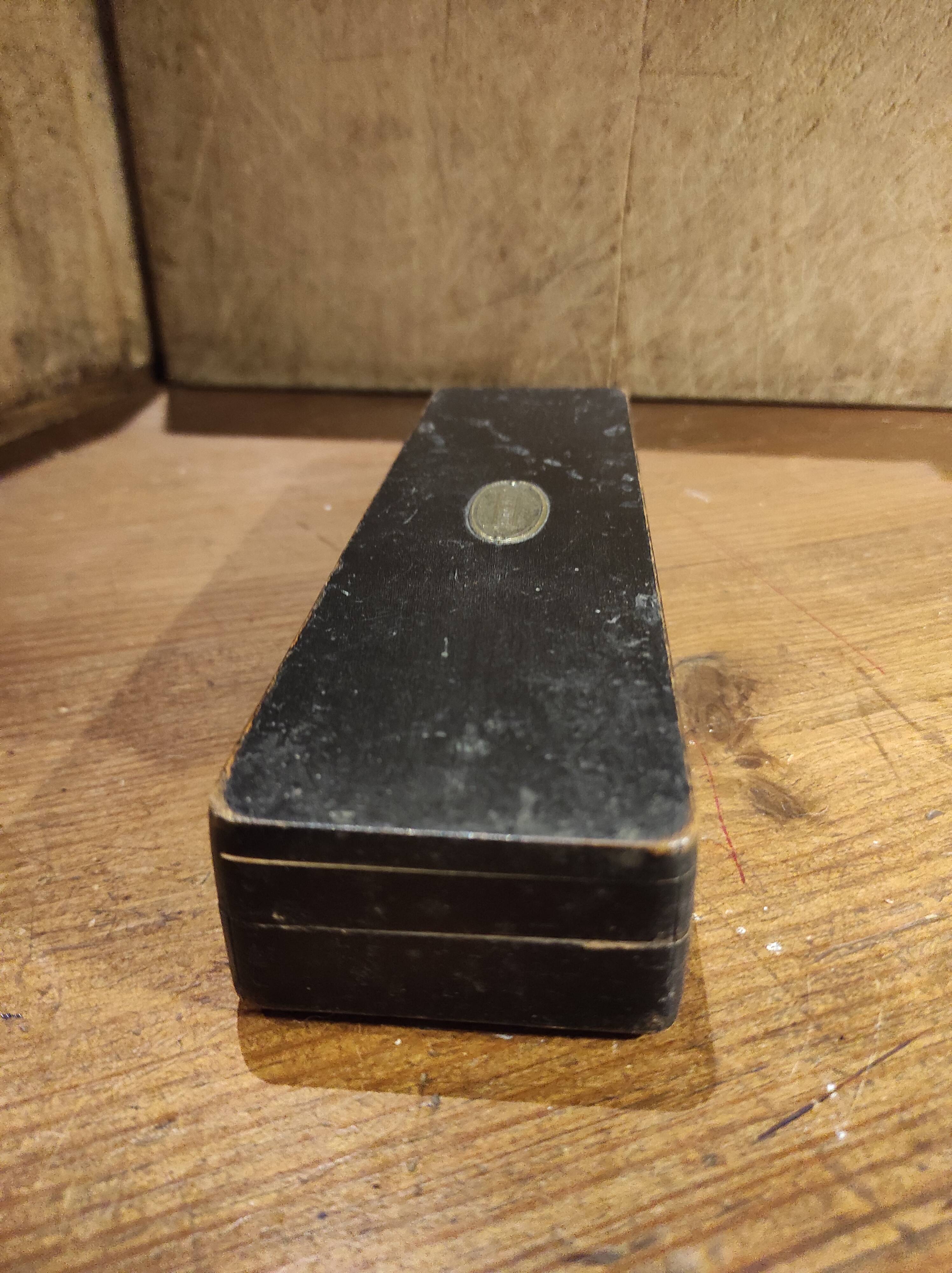 Vintage French pencil case in ebonized wood