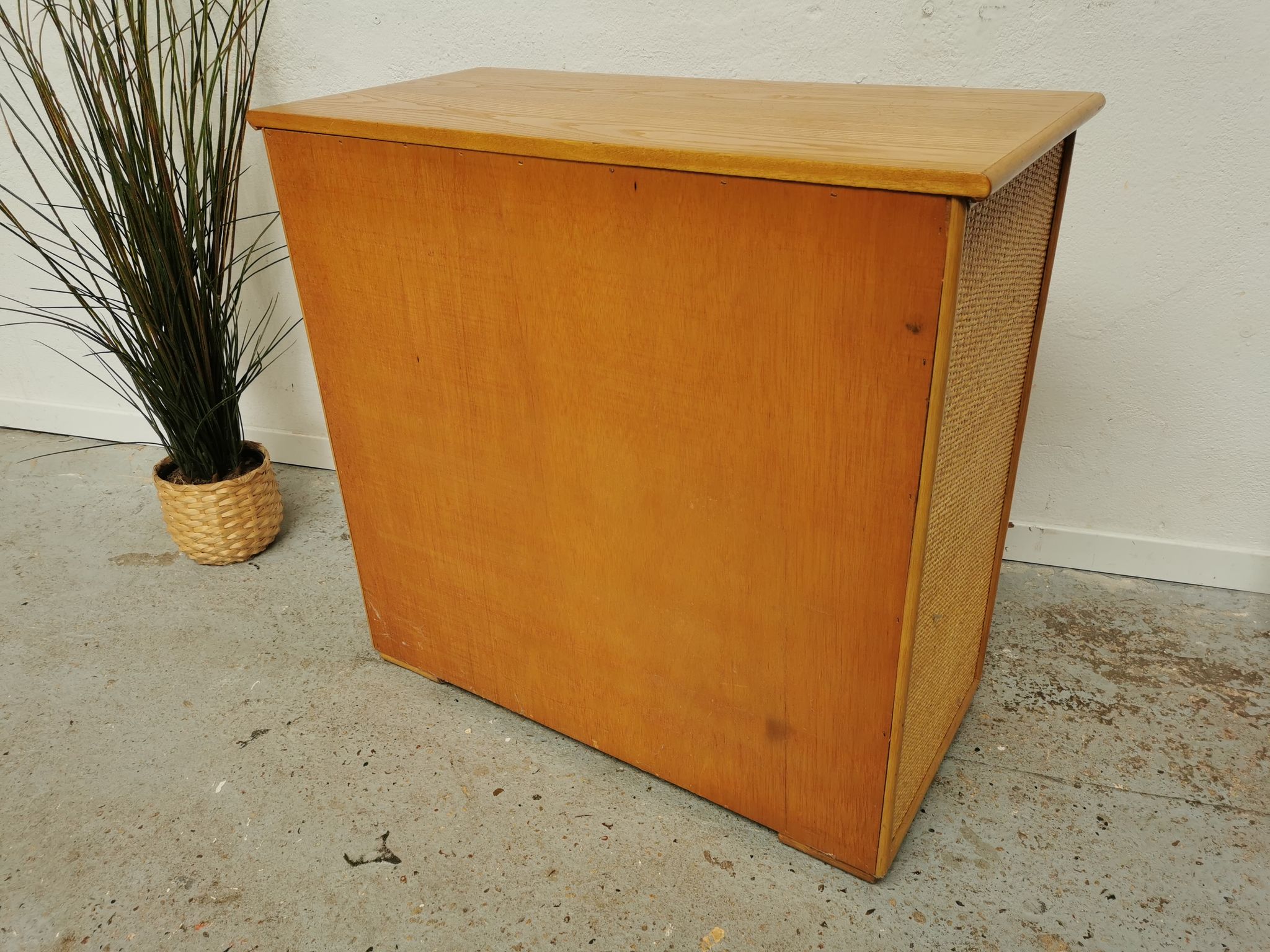 Buffet vintage en rotin Roche Bobois