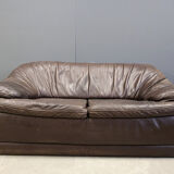 Canapés en cuir vintage, années 1970