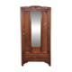 Art Deco wardrobe in solid wood with mirror from the 1920s.