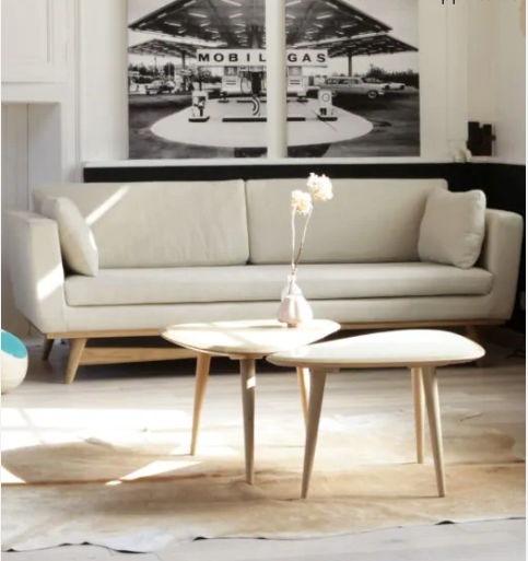 Table small white laque