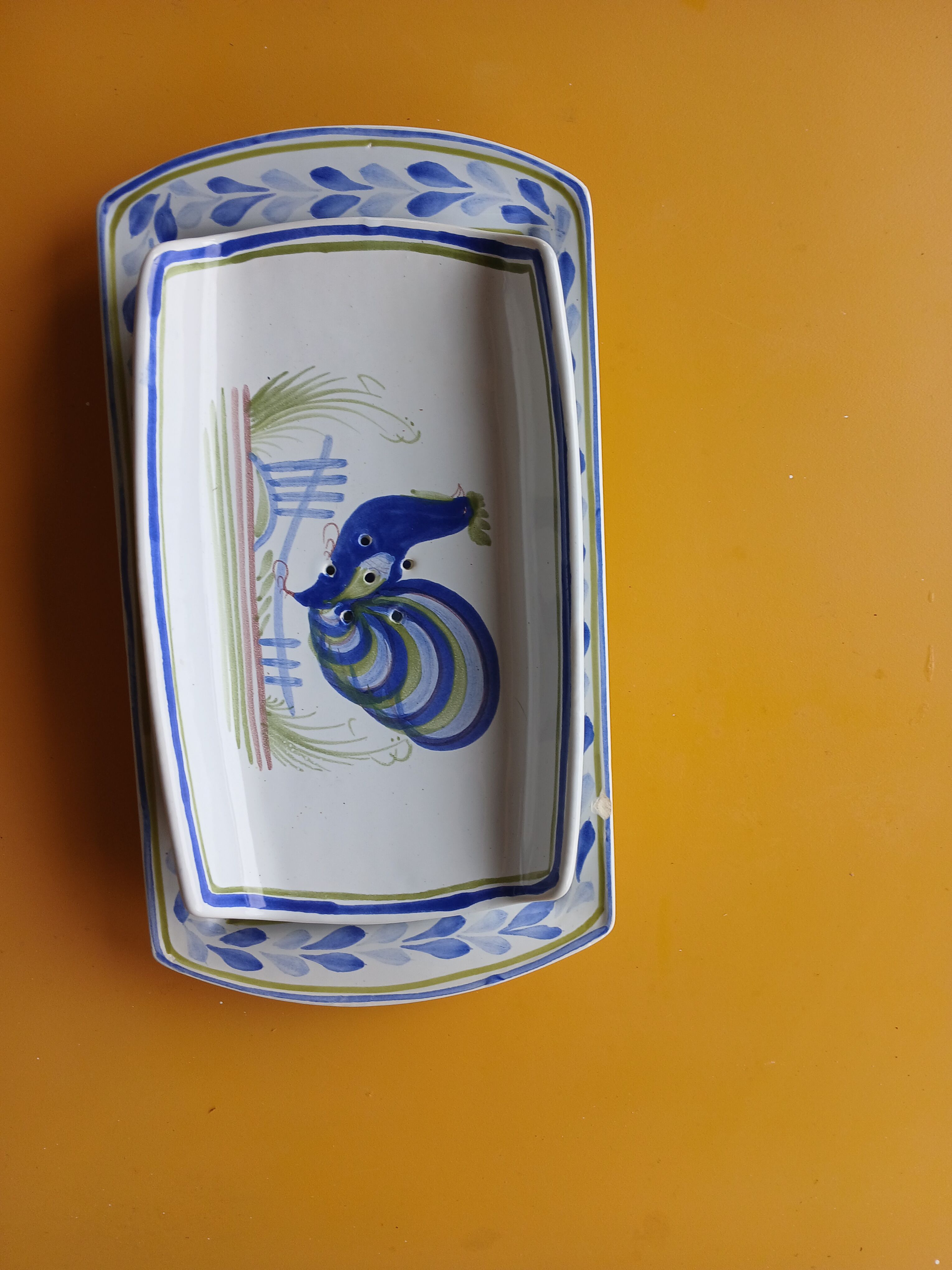 Henriot Quimper vintage numbered asparagus dishes
