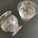 Paire de moutardiers anciens en verre