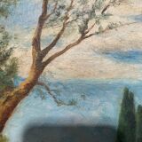 Tableau ancien, paysage, signé, début XX siècle