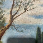Tableau ancien, paysage, signé, début XX siècle