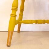 Oak Wooden Grid Seat Chair, Spain, 1950s