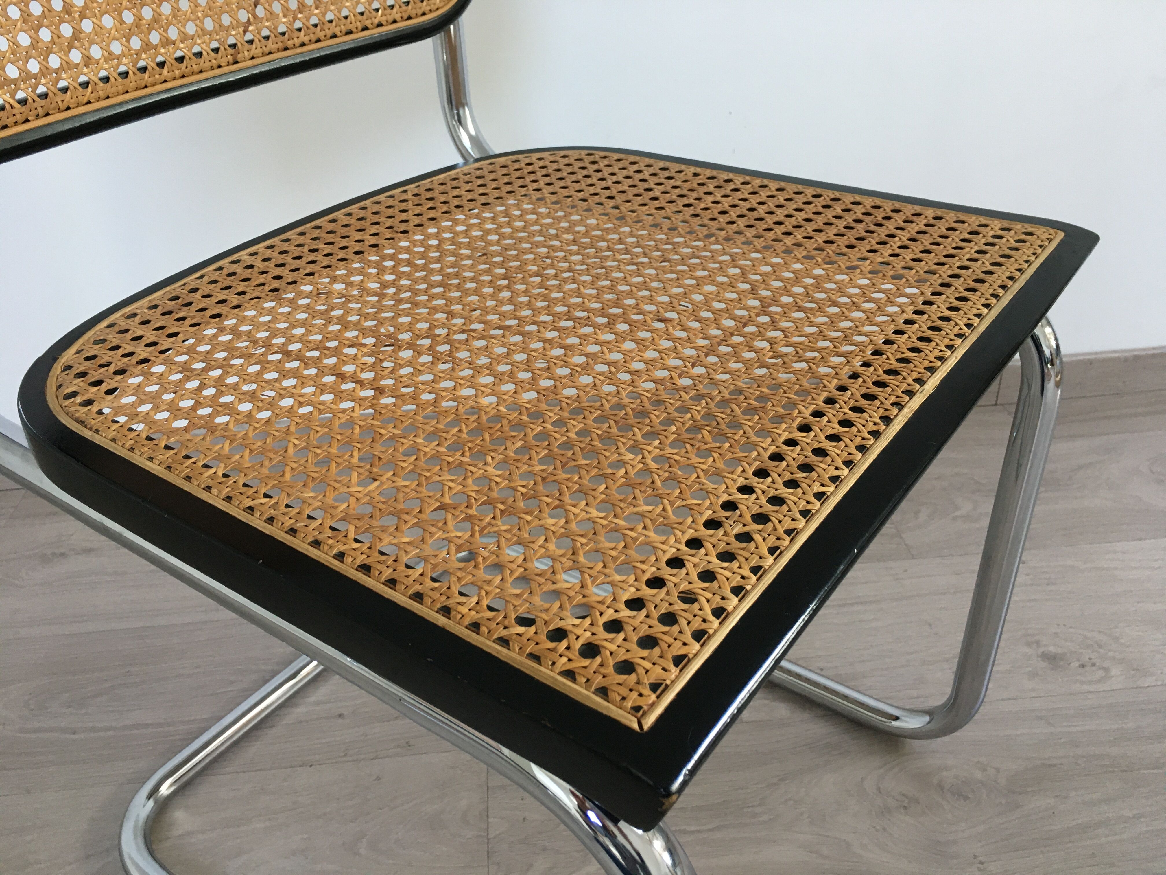 Pair Chairs Cesca B32 Marcel Breuer Cidue 70s