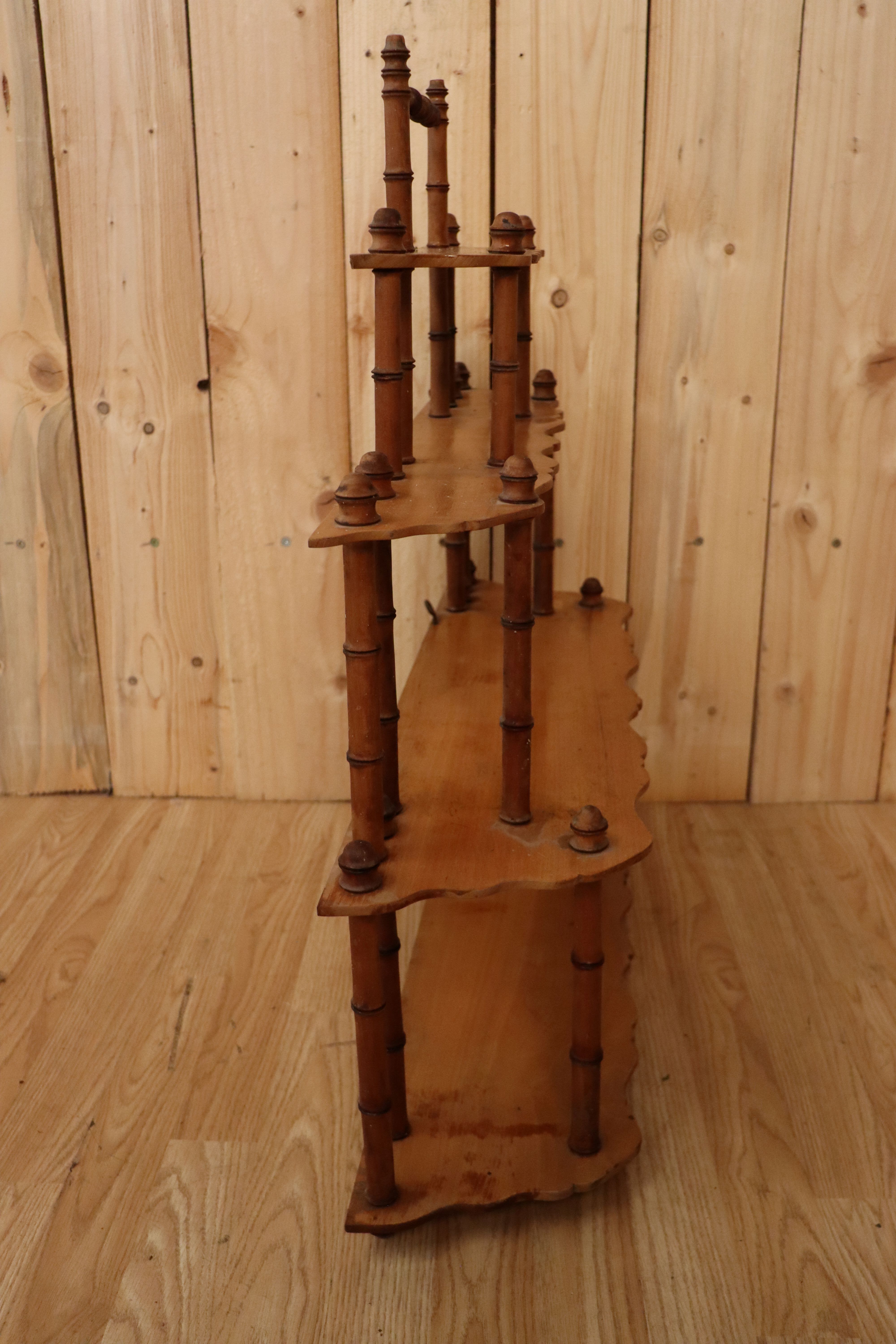 Wooden wall shelf