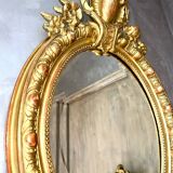Antique oval mirror from the 19th century
