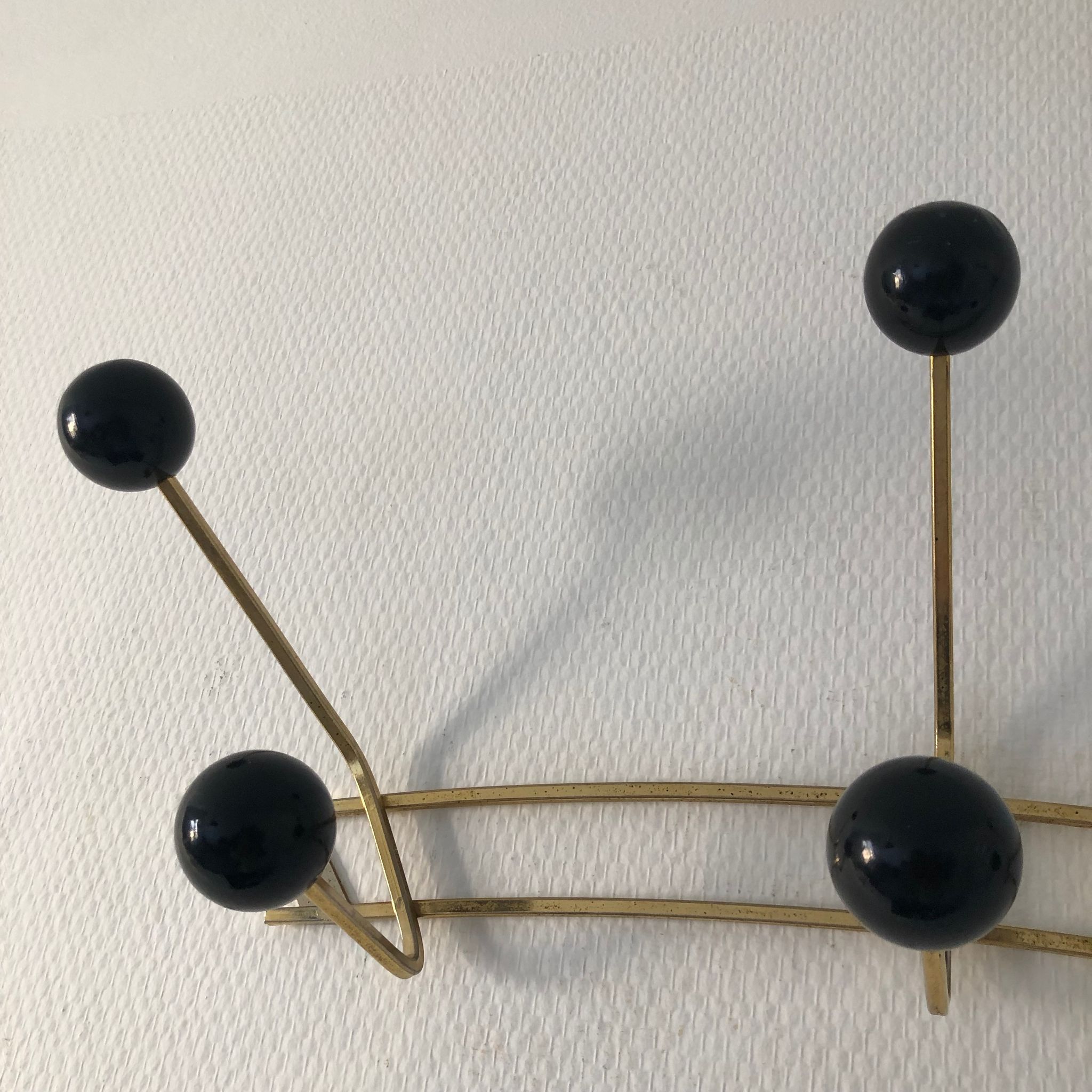 Hanger Golden 6 hooks balls vintage 1960