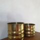 Duo de cache pots en laiton
