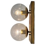 Midcentury brass wall or ceiling lamp by Kamenicky Senov, 1970s
