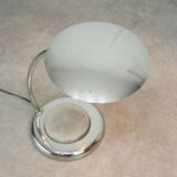 Mid-Century Italian Big Button Table Lamp in Chrome