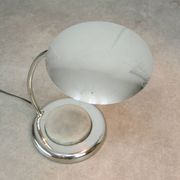 Mid-Century Italian Big Button Table Lamp in Chrome