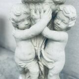 Garden statues 3 angels child stone decoration cup