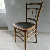 Bistro chair with crocodile seat, from the 1920s