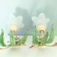 Appliques murales en forme de tulipe et feuillage