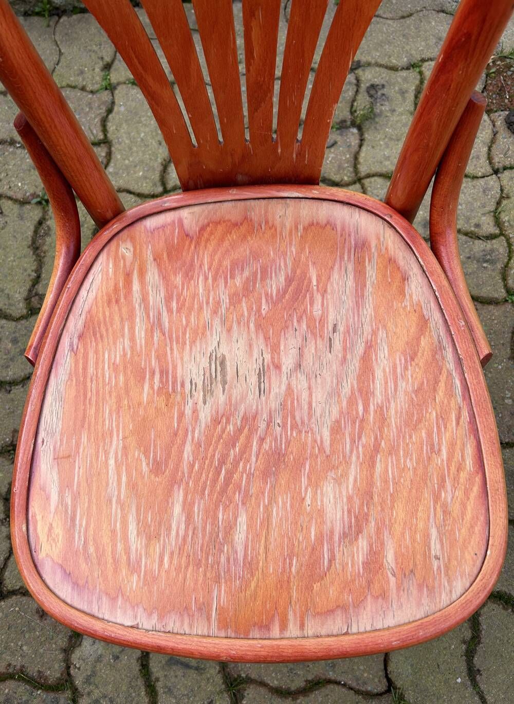 Set of 5 brasserie, bistro chairs, in their original condition, vintage, 1960s