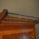 Art Deco marquetry and aluminum wall coat rack