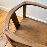 Pair of solid wood armchairs