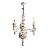 Ceramic lustre with floral motifs - Italy 20th century