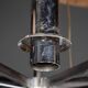 20thC ITALIAN CHROME & SMOKED GLASS EIGHTEEN LIGHT CHANDELIER c.1970