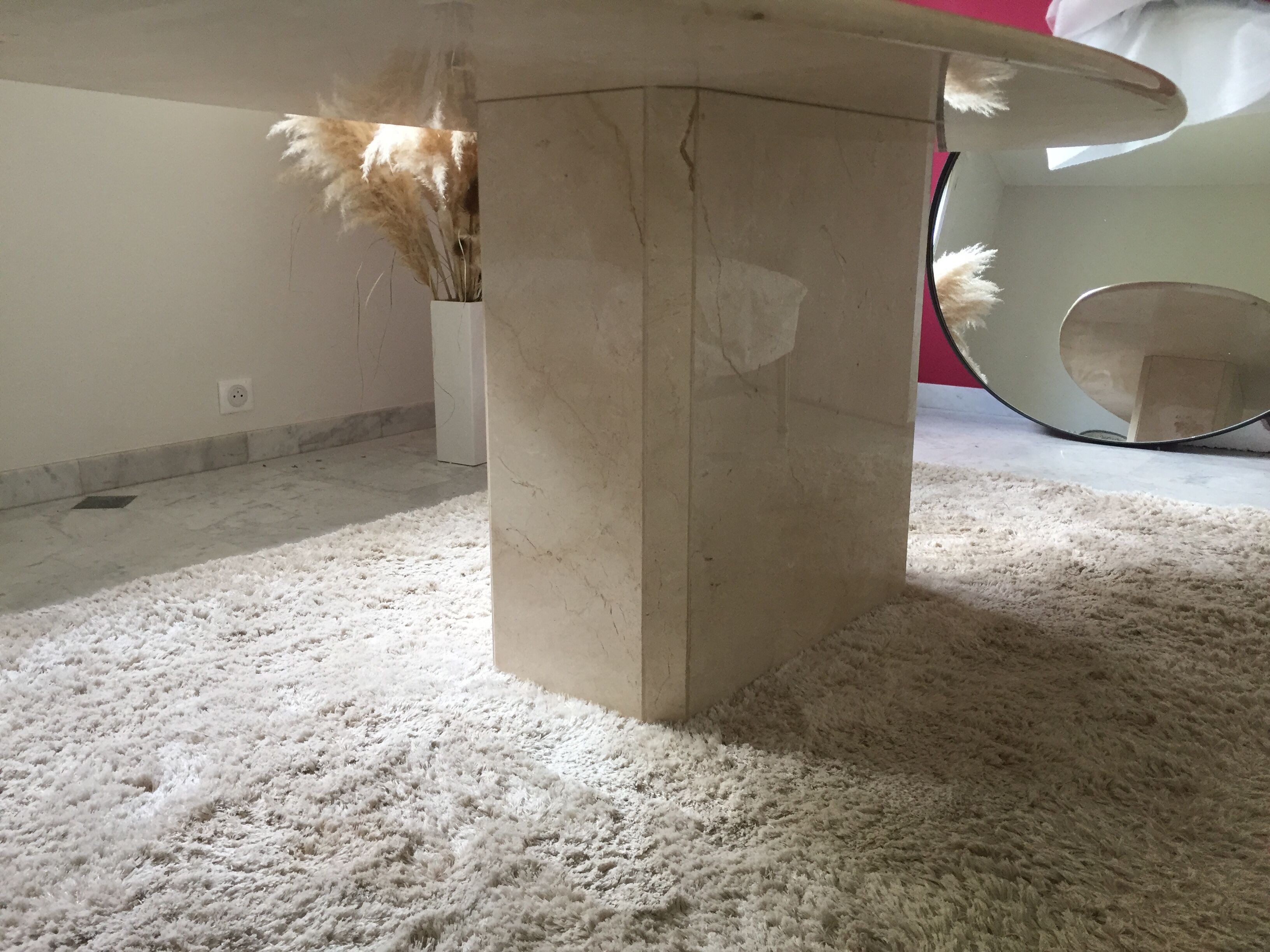 Travertine table