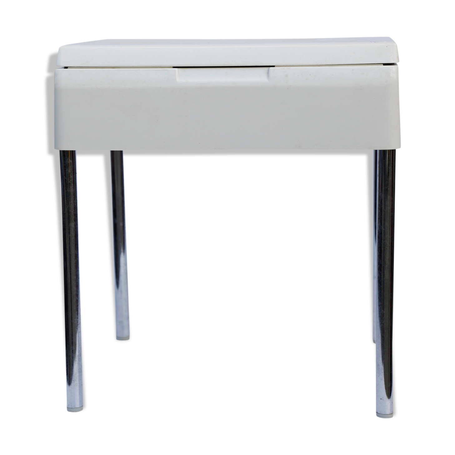 60's white plexi chest stool