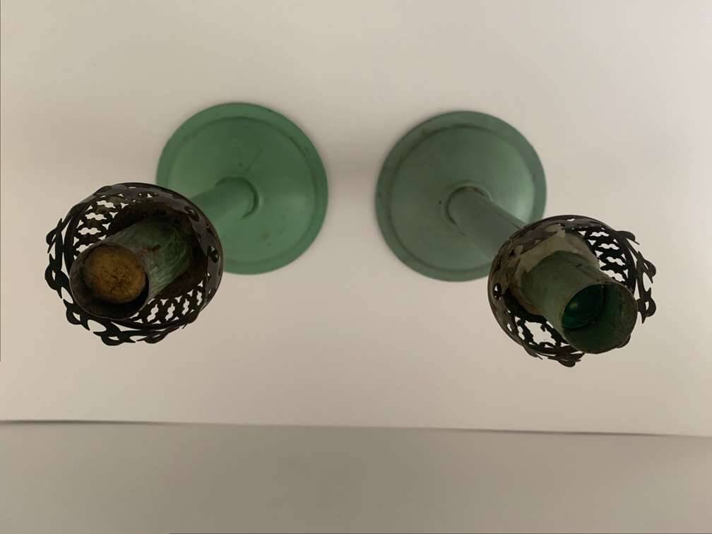 2 Bauhaus Windlichter Bougeoirs Porte-bougies