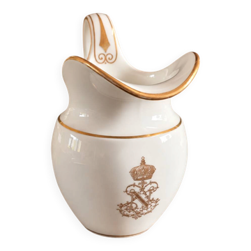 Pot à Lait en Porcelaine de Sèvres doré à l'or fin, Napoléon III, 1863-1864 | Pichet à Crème Impérial | Antiquité Française Rare