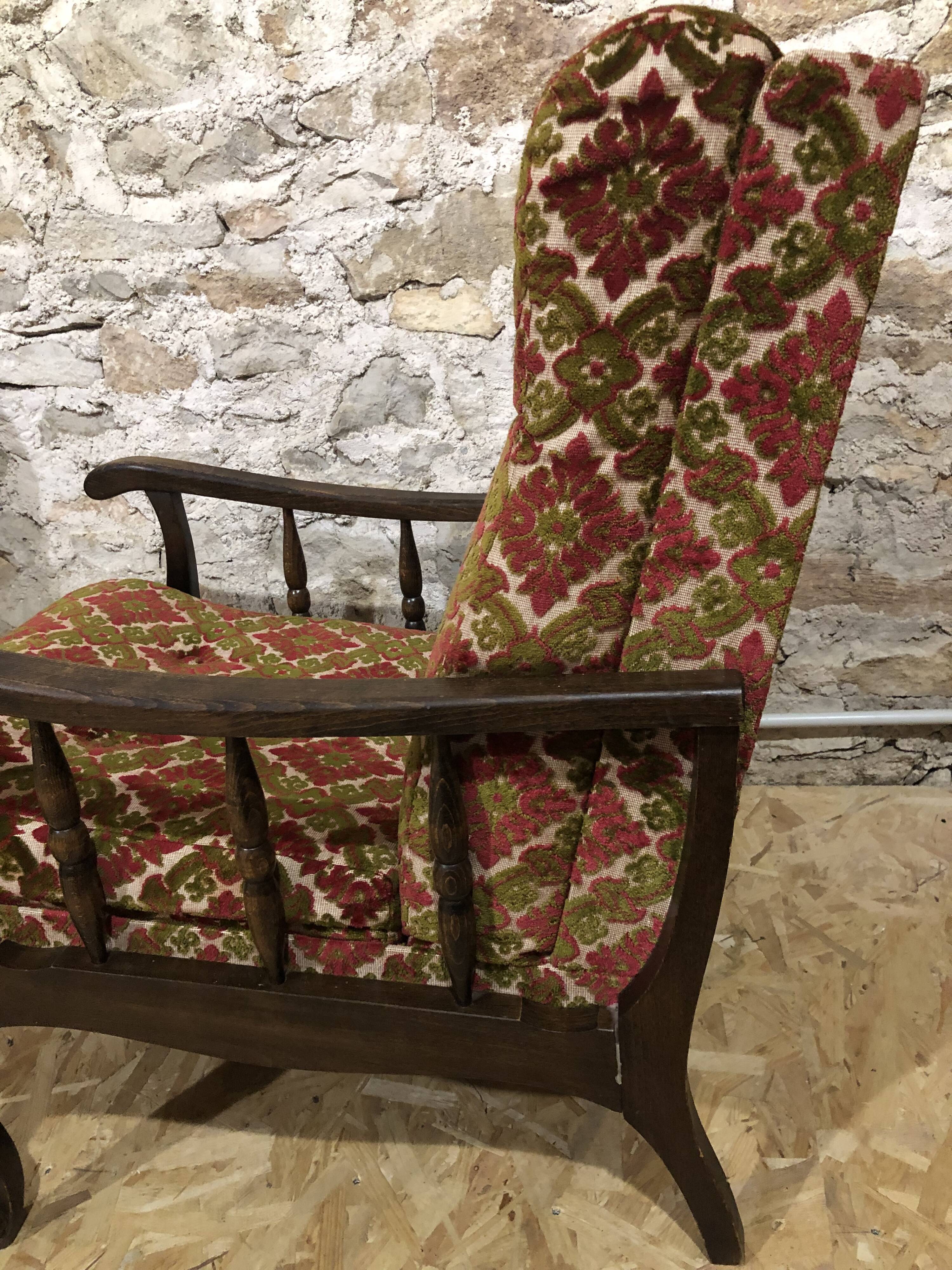 Vintage velvet armchairs