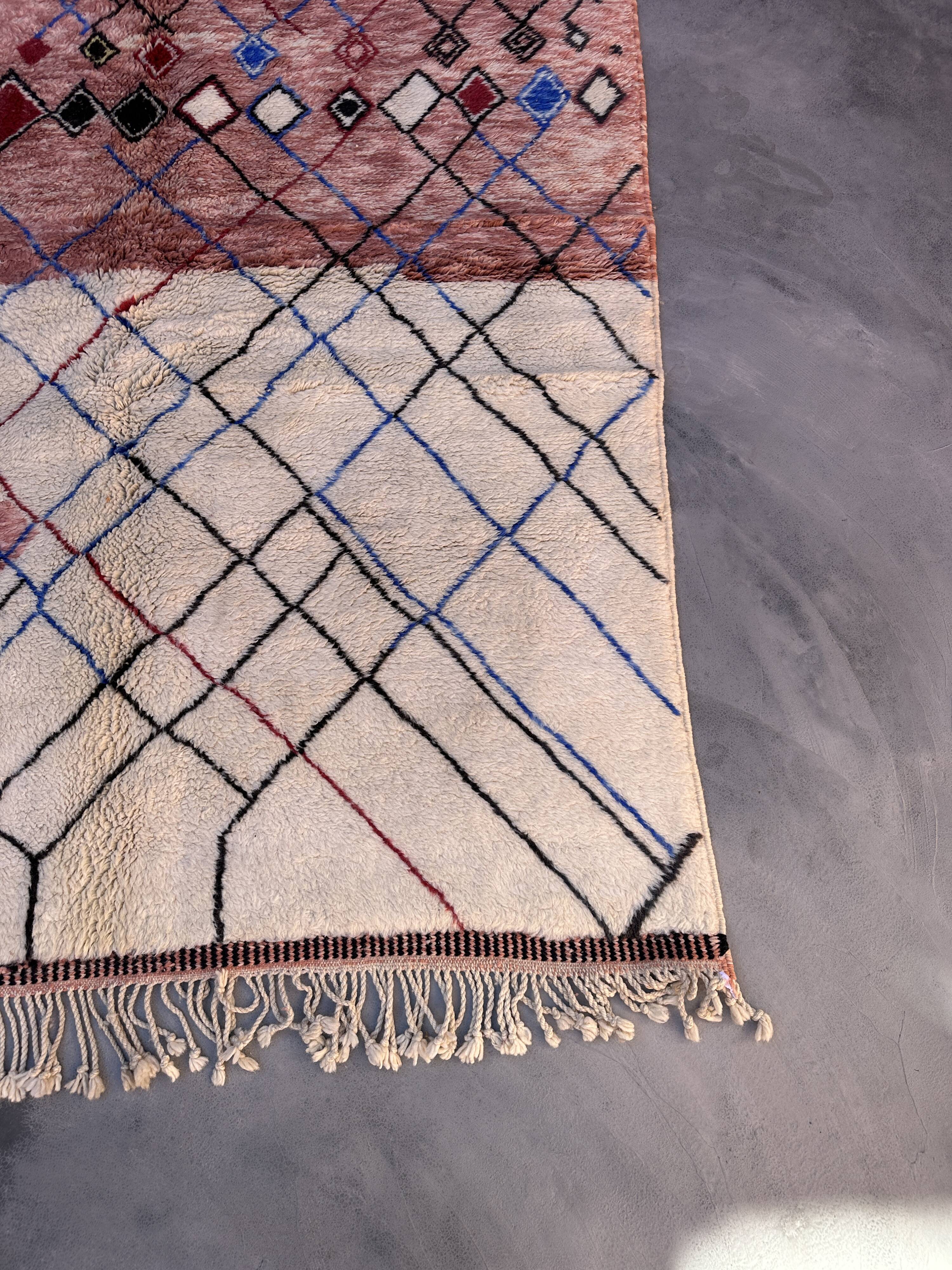 Colorful Beni M'Rirt Berber rug - 362 x 258 cm