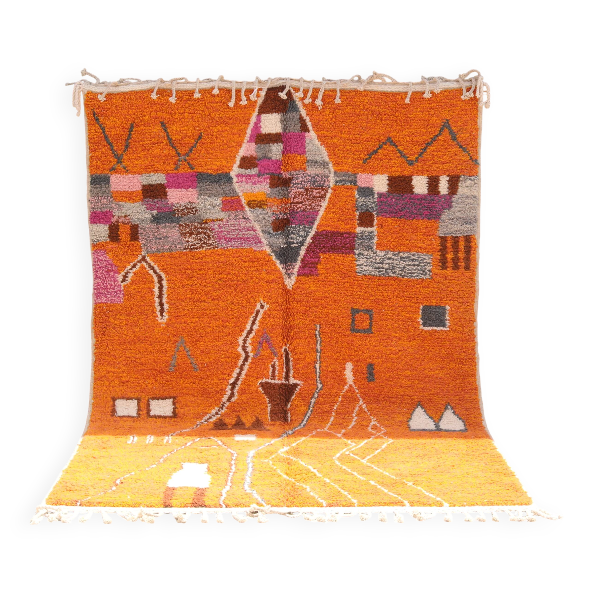 Large handmade colourful rug, 305 x 200 cm - G1020