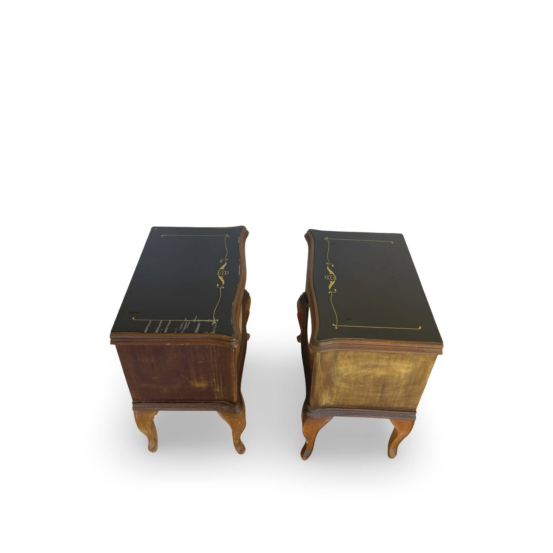 Tables de chevet/commodes Chippendale italiennes, années 1940/1950.