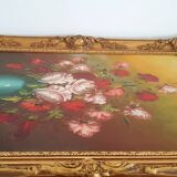 Large painting "bouquets of roses" - signed oil on canvas