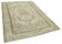 Handmade antique oriental beige carpet 186 cm x 265 cm