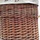 Vintage wicker laundry basket dimension: height -48cm- width -36cm- depth -23cm-