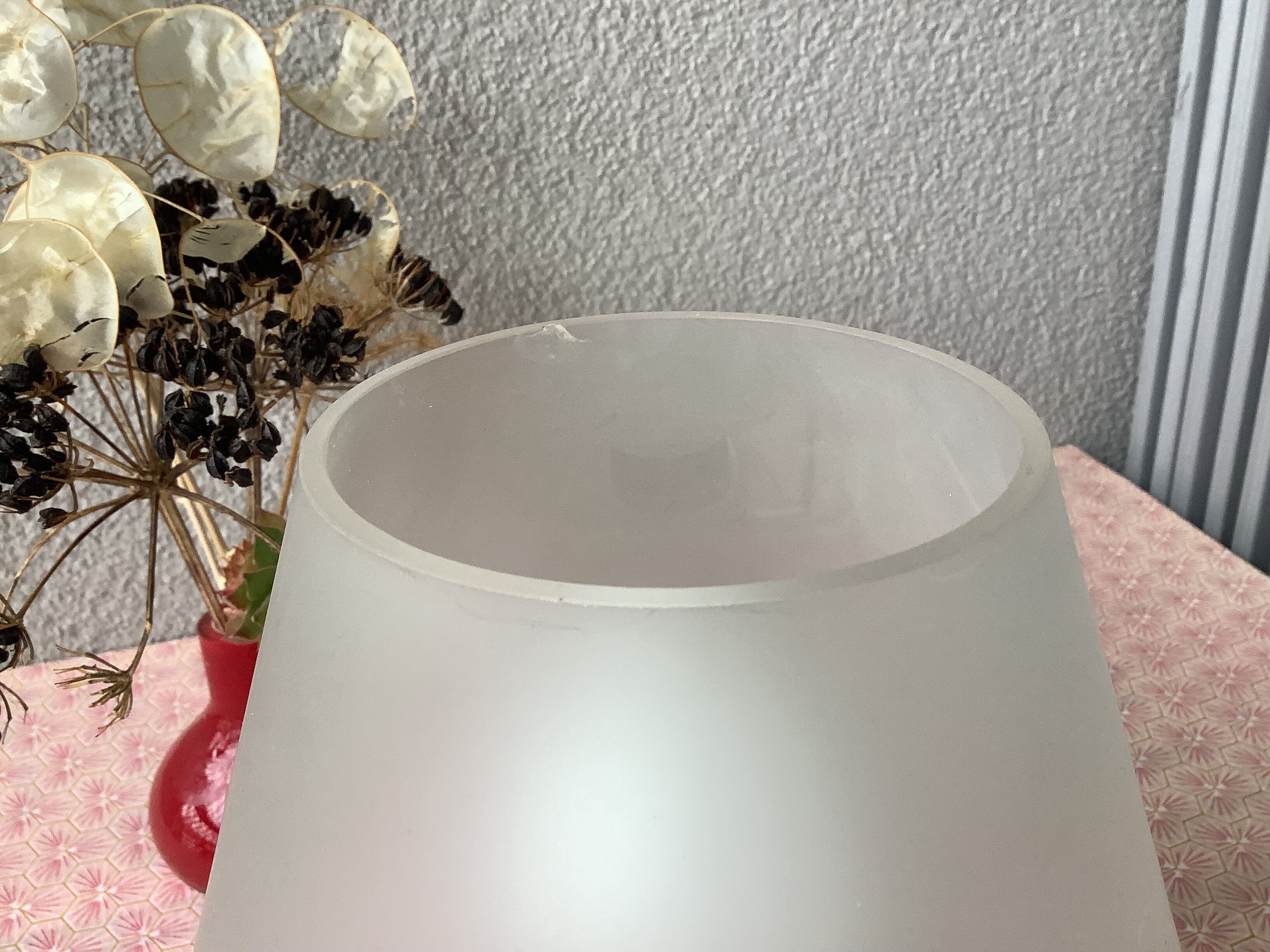 Lampe champignon en verre