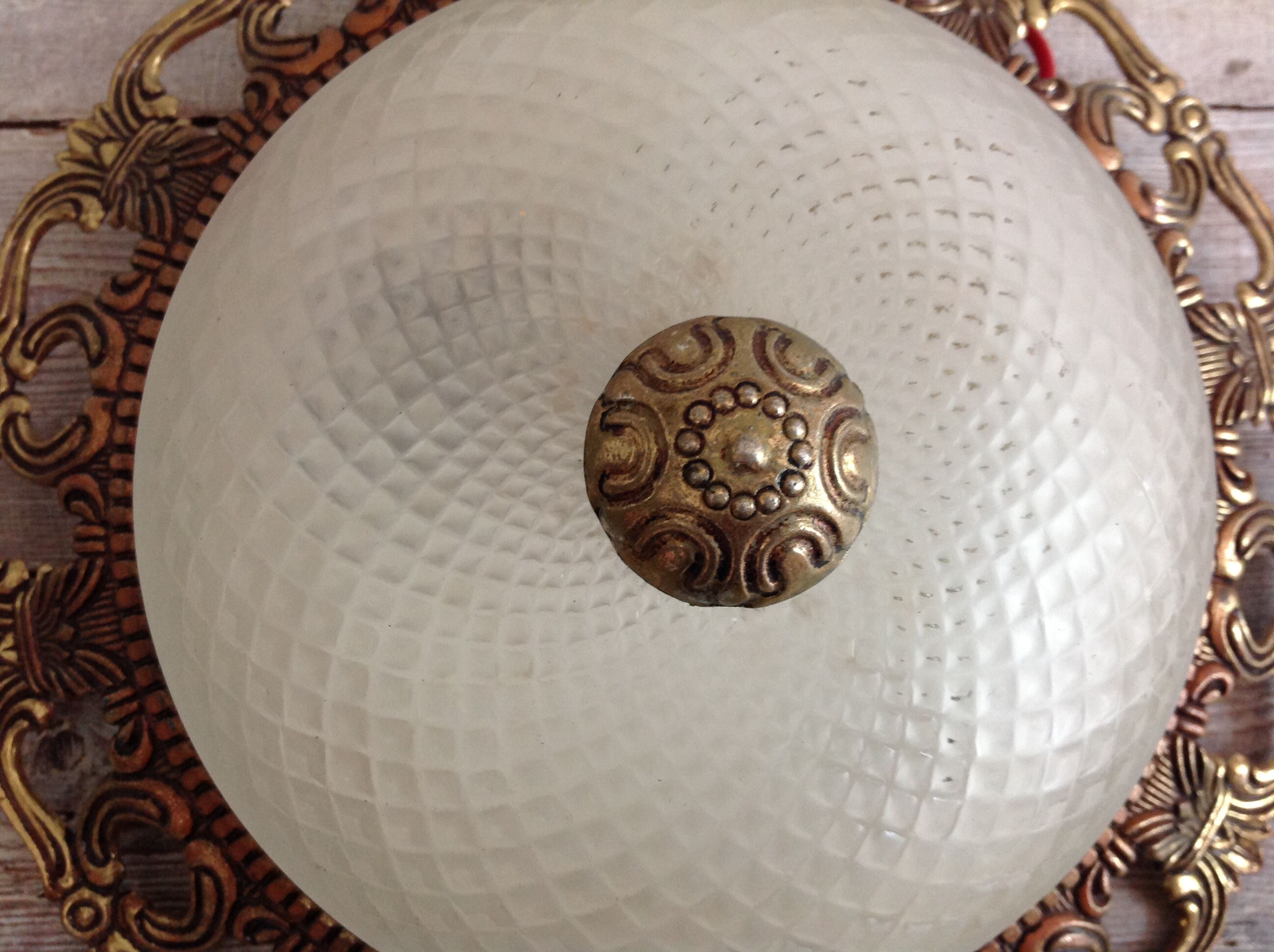 Glass and brass ceiling