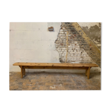 Old solid wood farmhouse bench