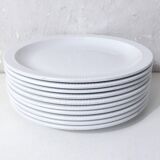 10 Sarreguemines dessert plates in vintage PYROBLAN porcelain