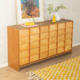 Vintage chest of drawers with thirty drawers, ash wood, 1950s