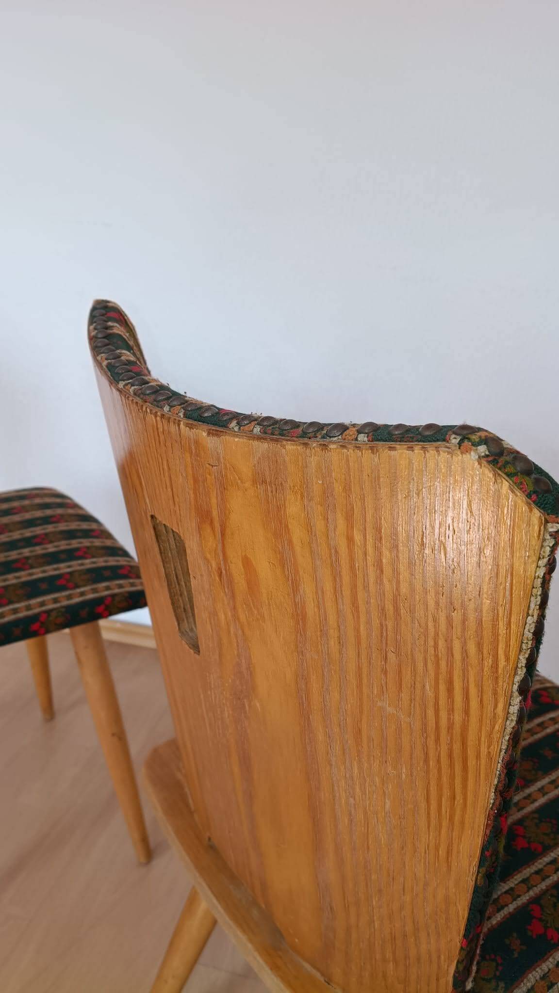 Pair of Modernist Chairs with Compass Legs – 1950s