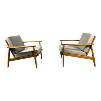 Pair Of Mid Century Lounge Chairs