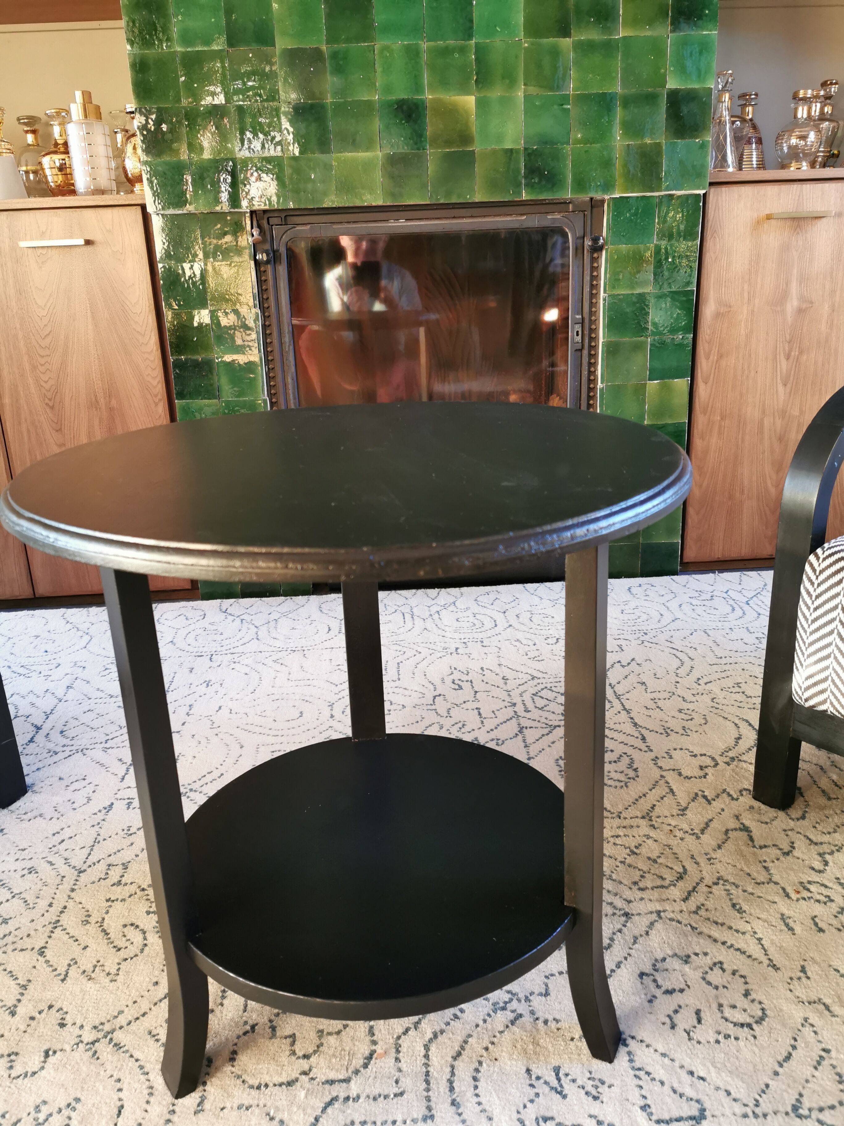 Round tripod art deco coffee table