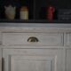 Low sideboard with 2 doors, white patina, 1960s