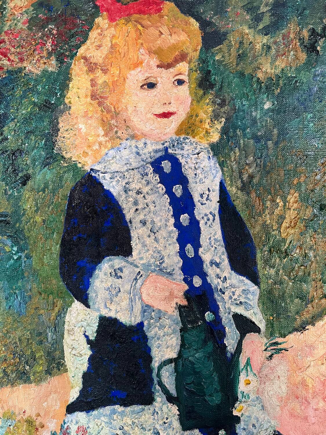 Oil on canvas The Girl with the Watering Can