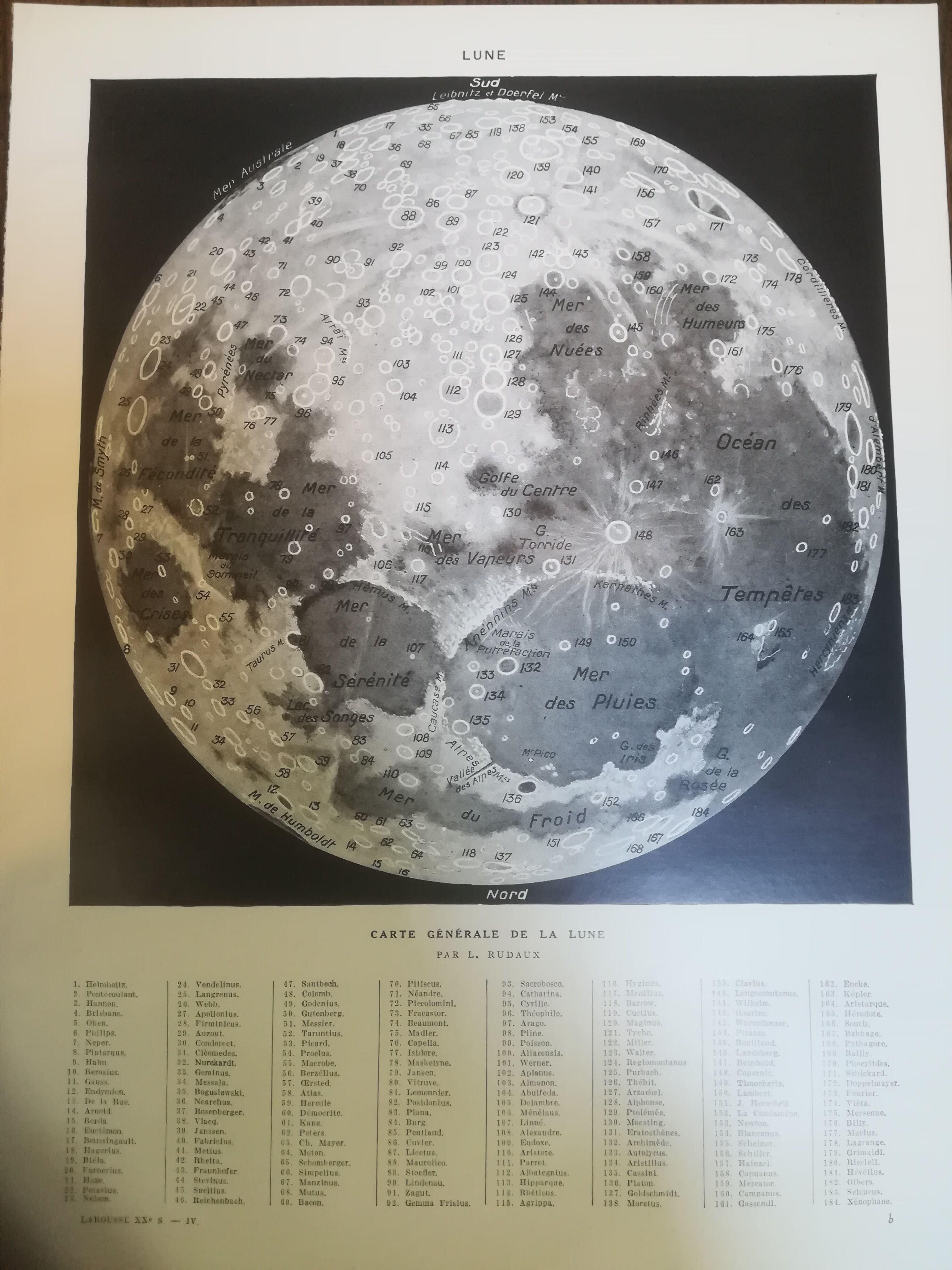 Lithograph on the moon and sky